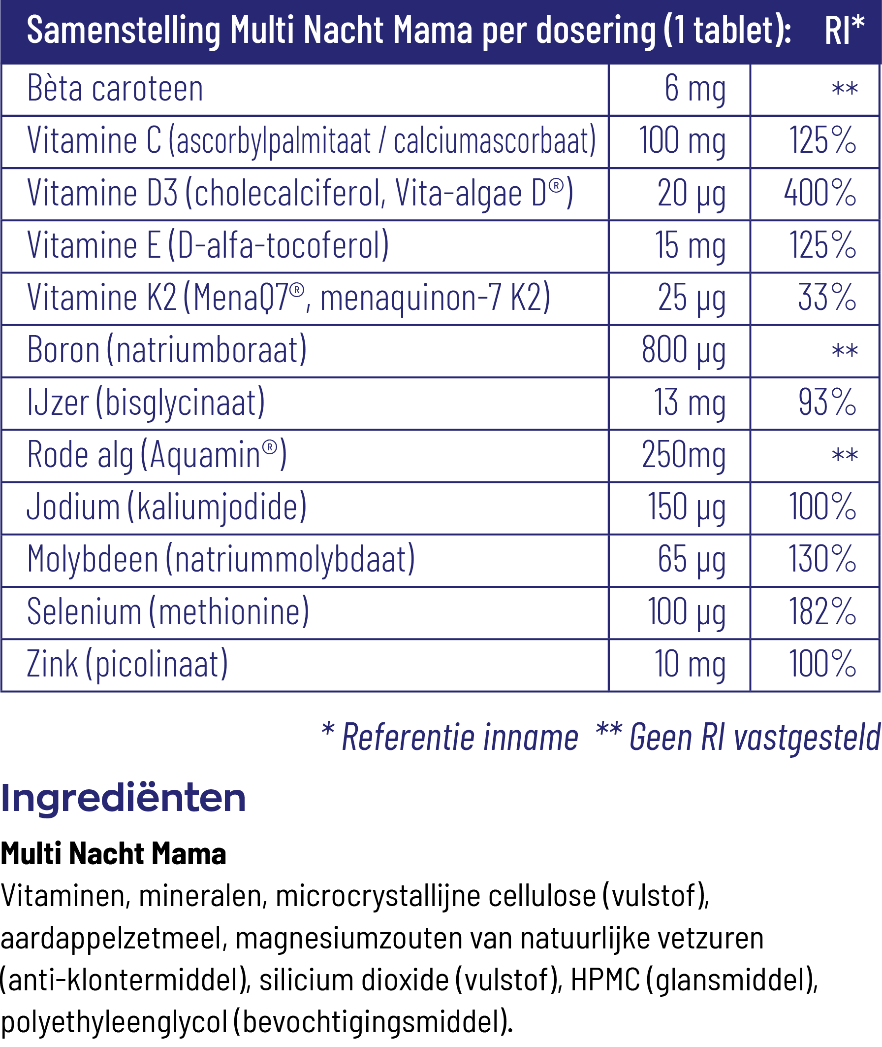 Vitakruid Multi Dag & Nacht® Mama  (90 capsules) - image 5