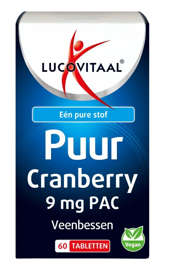 Lucovitaal Puur Cranberry 9mg PAC (60 tabletten)