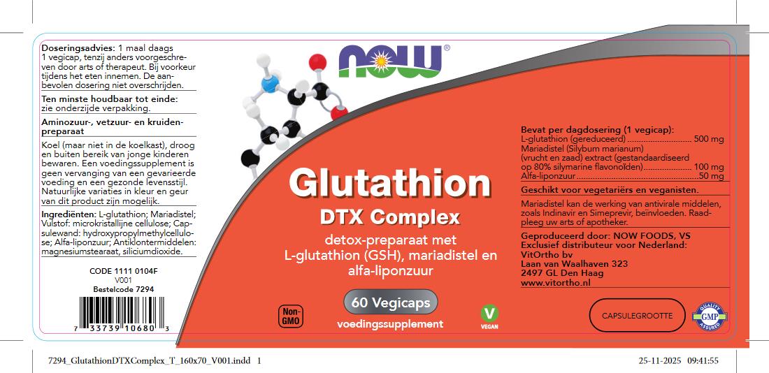 Now Glutathion DTX Complex (60 vega capsules)