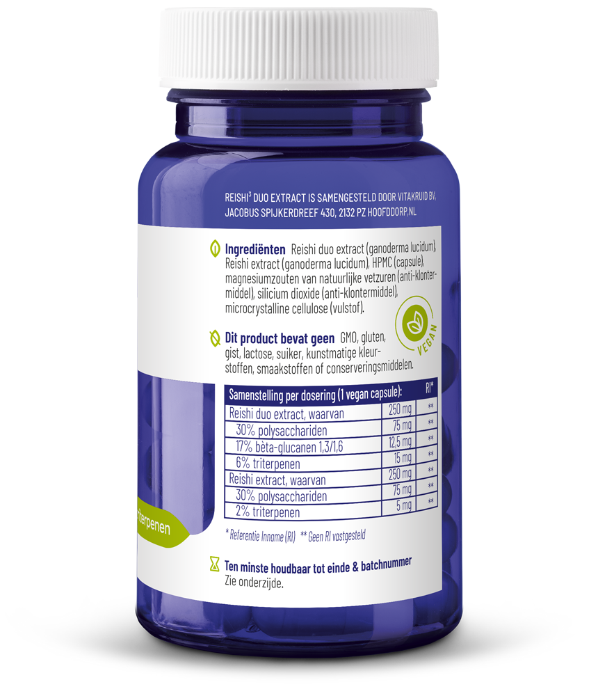 Vitakruid Reishi Duo Extract (60 vega capsules) - image 2
