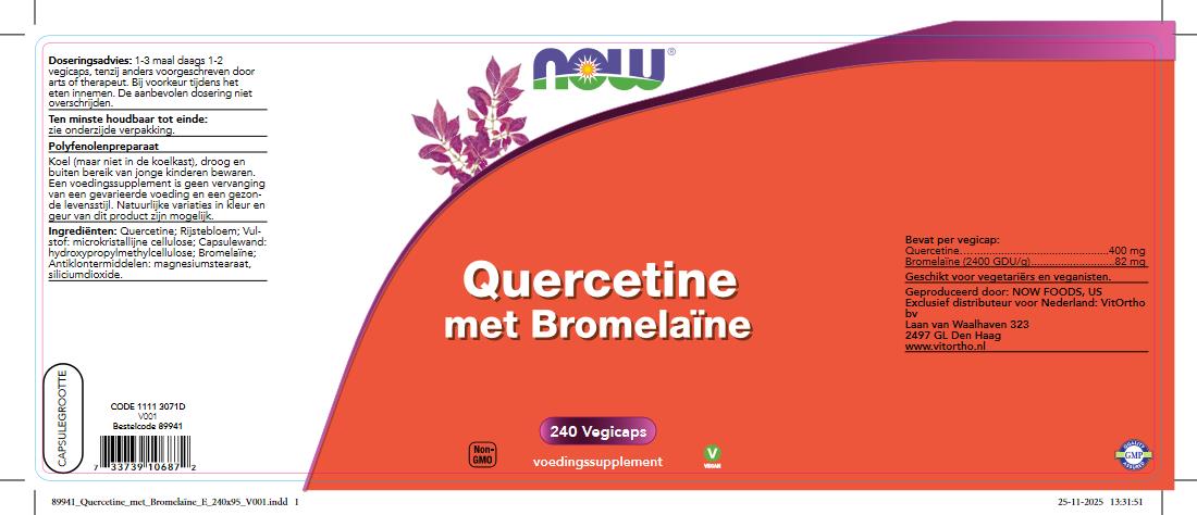 Now Quercetine met Bromelaïne (240 vega capsules)