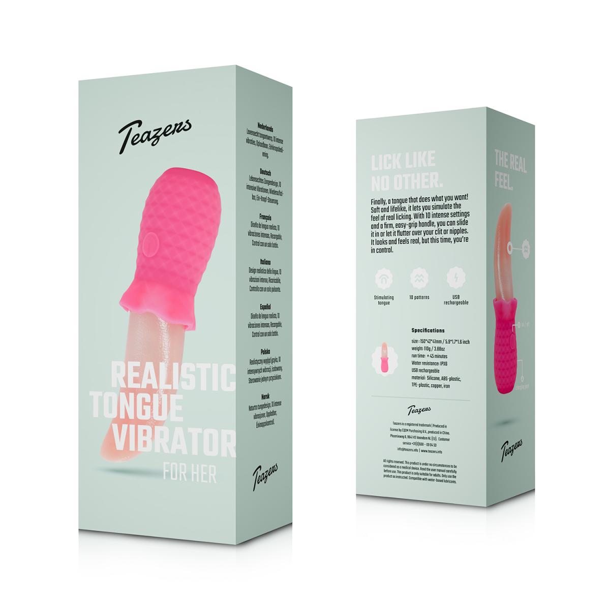 Teazers Tong Vibrator Roze (1 stuk)