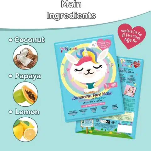 7Th Heaven Face Mask Liamacorn Coconut & Papaya (1  stuk) - image 2