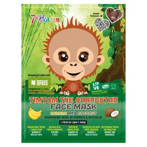 7Th Heaven Orangutan Face Mask Banana And Coconut (1  stuk)