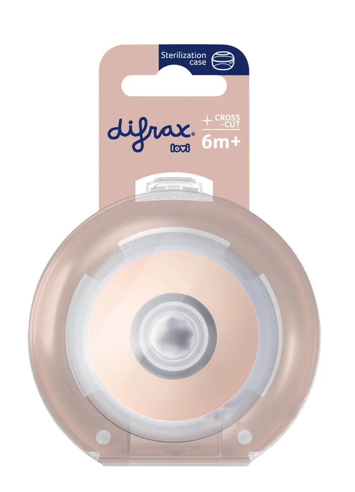 Difrax Lovi Mammafeel Dynamische Flesspeen Crosscut 6m (1 stuk)