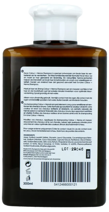 Evi Line Henna Colour+ Shampoo Bruin (300 ml)