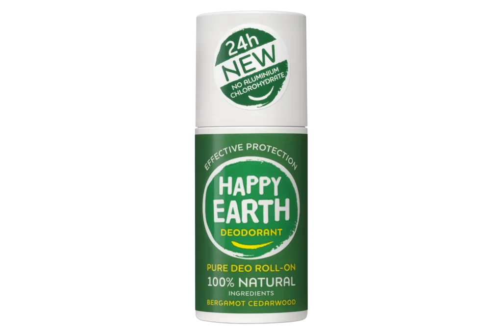 Happy Earth 100% Natural Deo Roll-on Bergamot Cedarwood (75 ml)