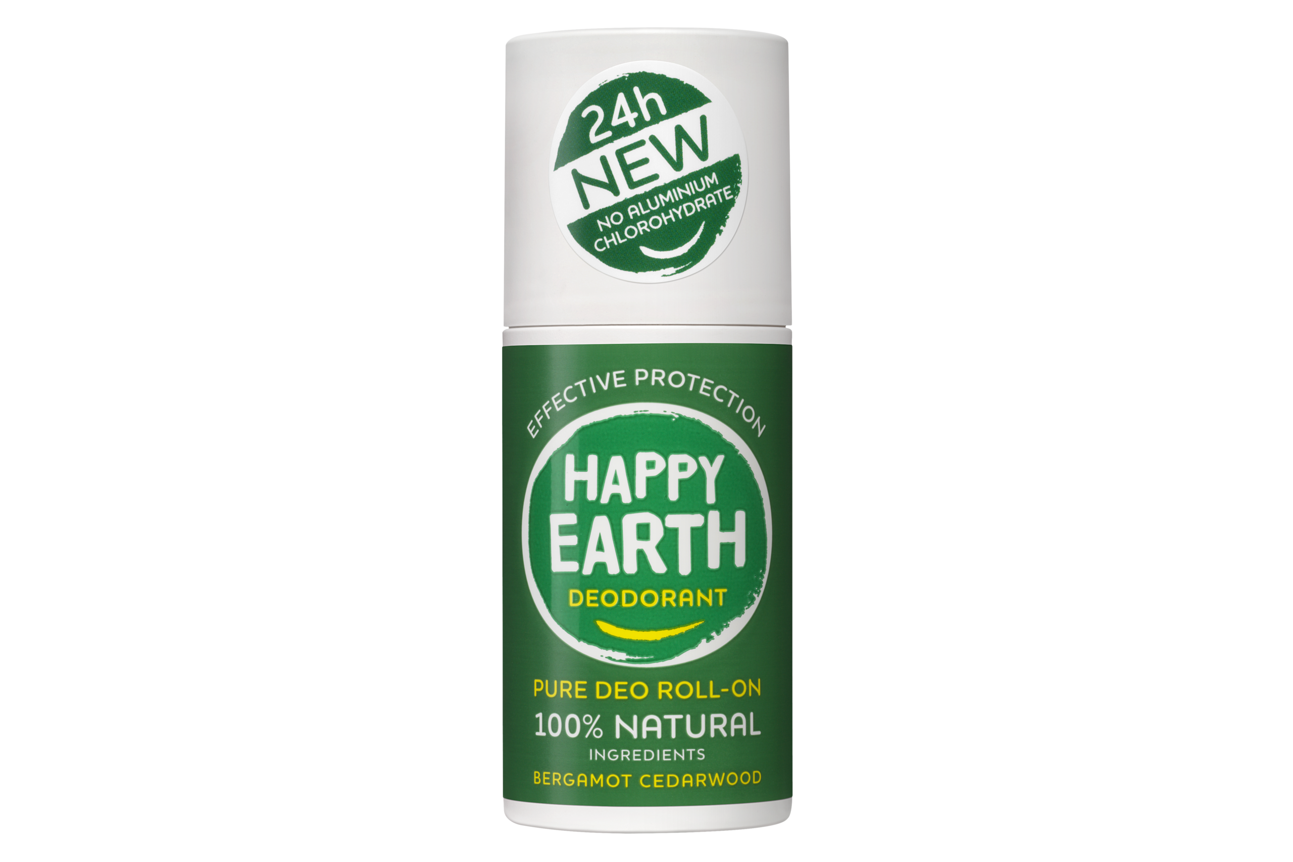 Happy Earth 100% Natural Deo Roll-on Bergamot Cedarwood (75 ml)