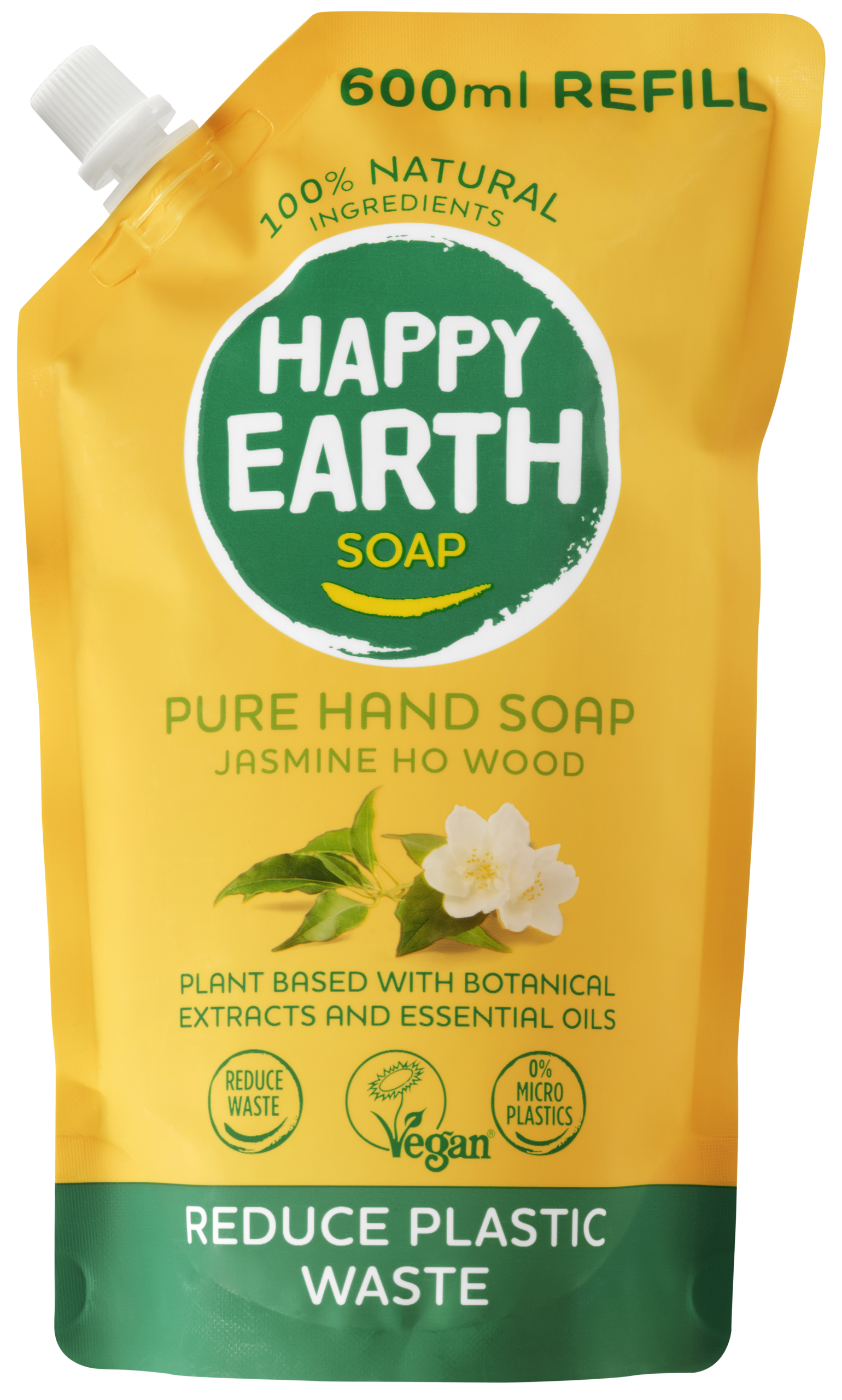 Happy Earth Pure Hand Soap Refill Jasmine Ho Wood (600 ml)