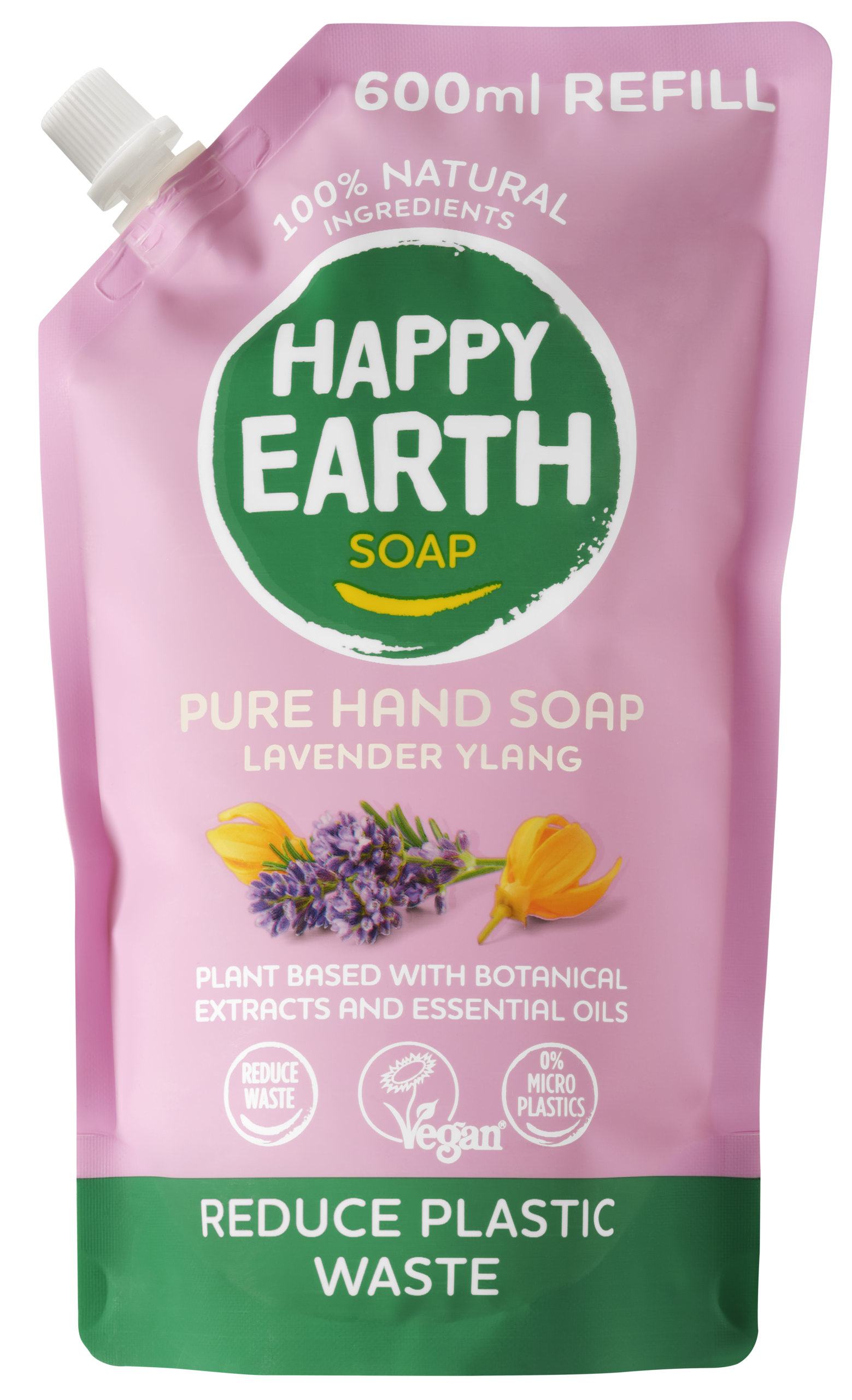 Happy Earth Pure Hand Soap Refill Lavender Ylang (600 ml)