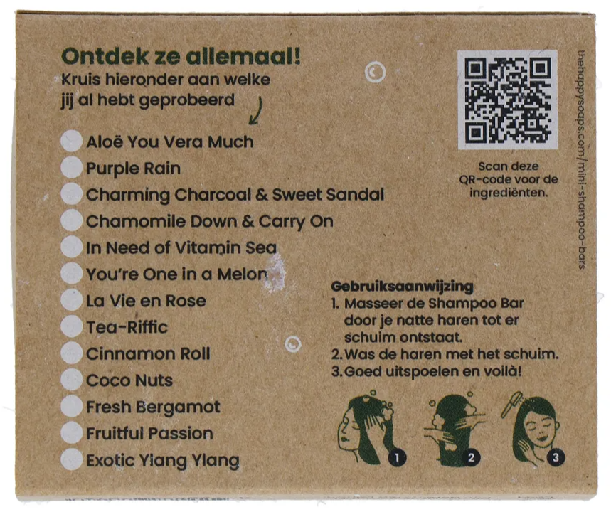 Happysoaps Mini Shampoo Bars (3 stuks) - image 2