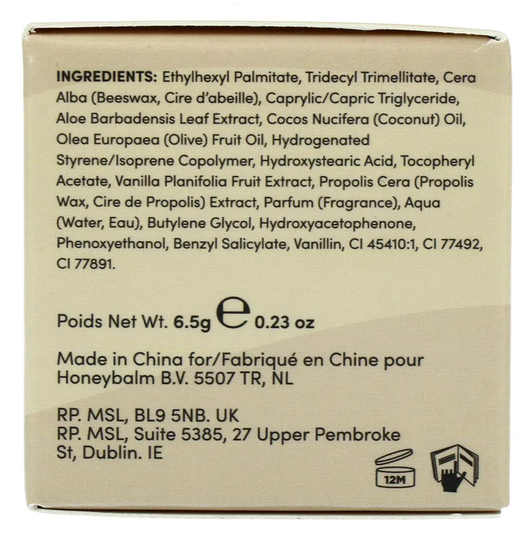 Honeybalm Vanilla Lip Balm 6,5gr (6,5 gr)