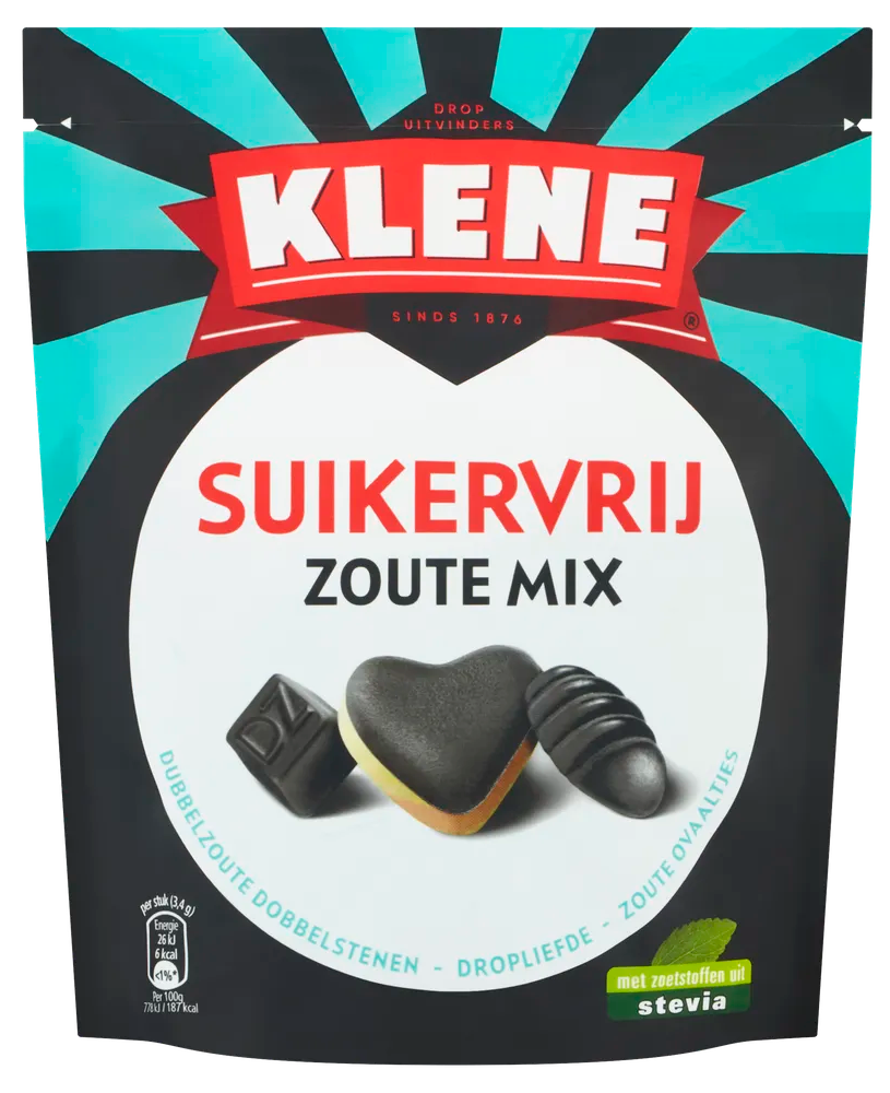 Klene Suikervrij Zoute Mix Drop (175 gr)