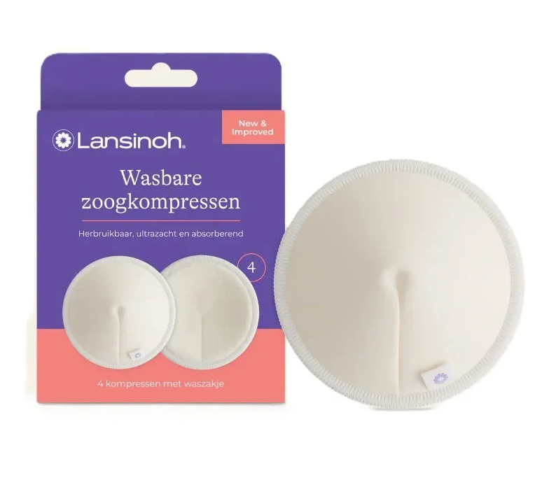 Lansinoh Wasbare Zoogkompressen (4 stuks)
