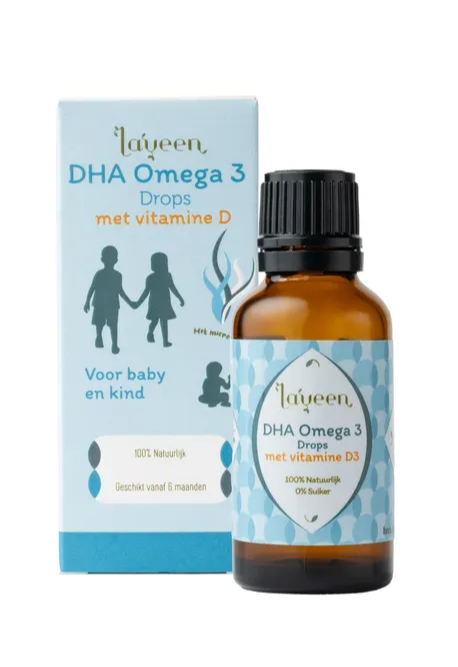 Laveen DHA Omega 3 Drops met Vitamine D (30 ml)