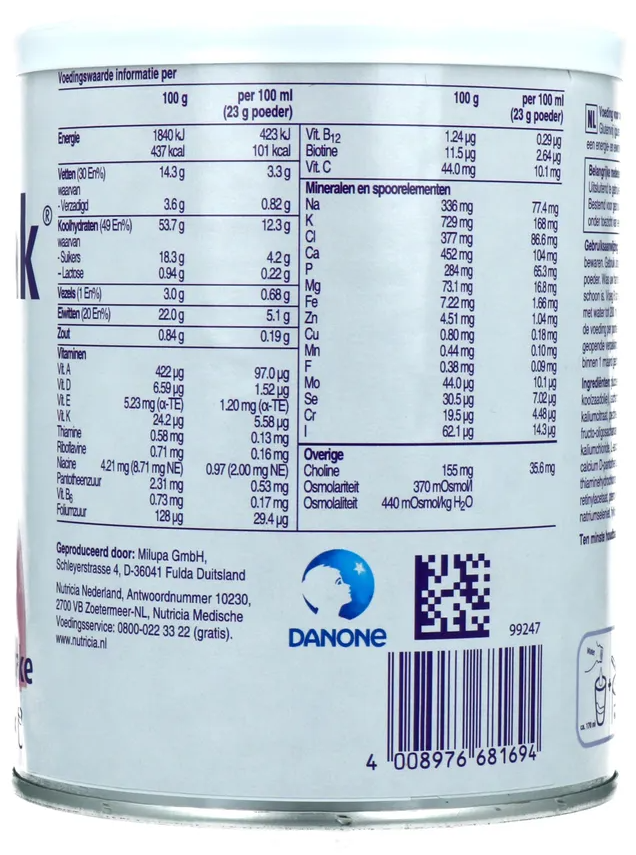 Nutridrink Poeder Shake Aardbei (335 gr)