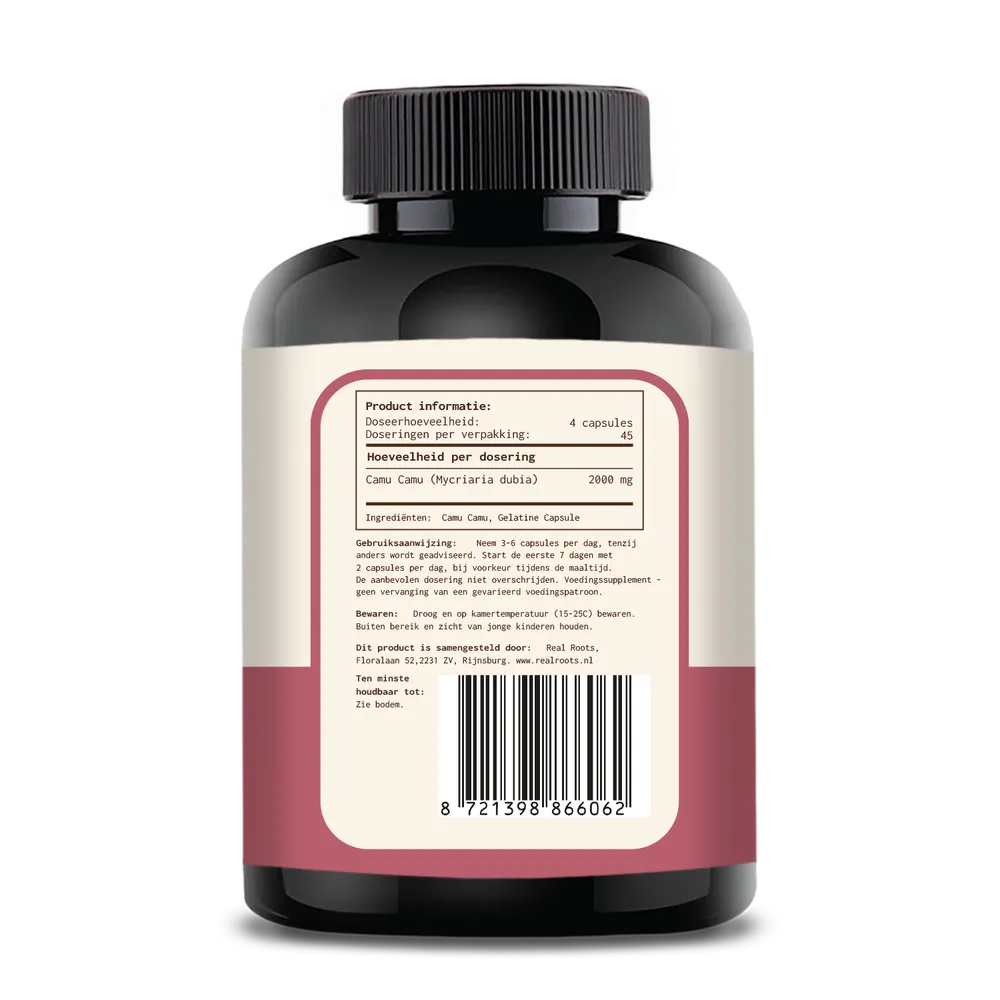 Real Roots Camu Camu Capsules (180 capsules)