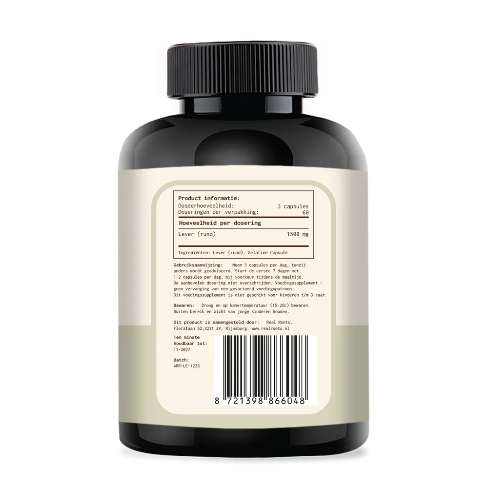 Real Roots Runder Lever Capsules (180 capsules)