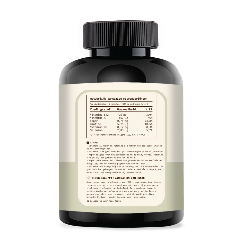 Real Roots Runder Lever Capsules (180 capsules) - image 2