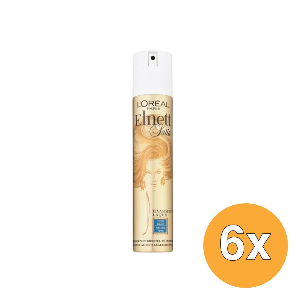 6x L'Oréal Paris Elnett Satin Sterk Blauw (200 ml)