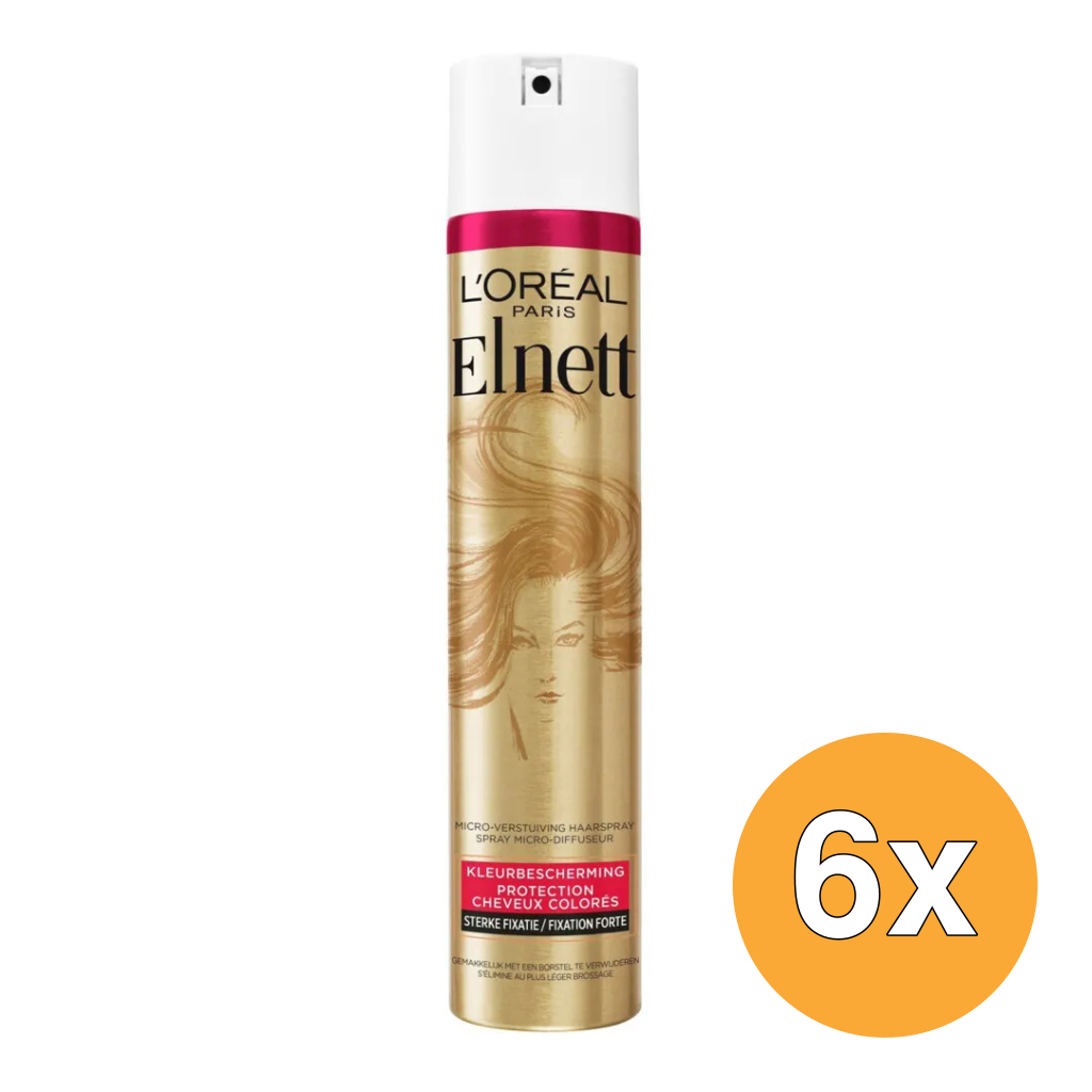 6x L'Oréal Paris Elnett Satin Kleurbescherming (400 ml)