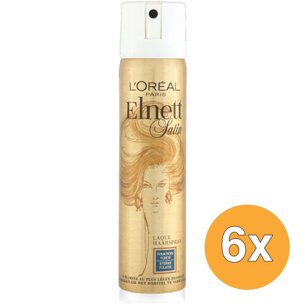 6x L'Oréal Paris Elnett Satin Sterke Blauw (75 ml)