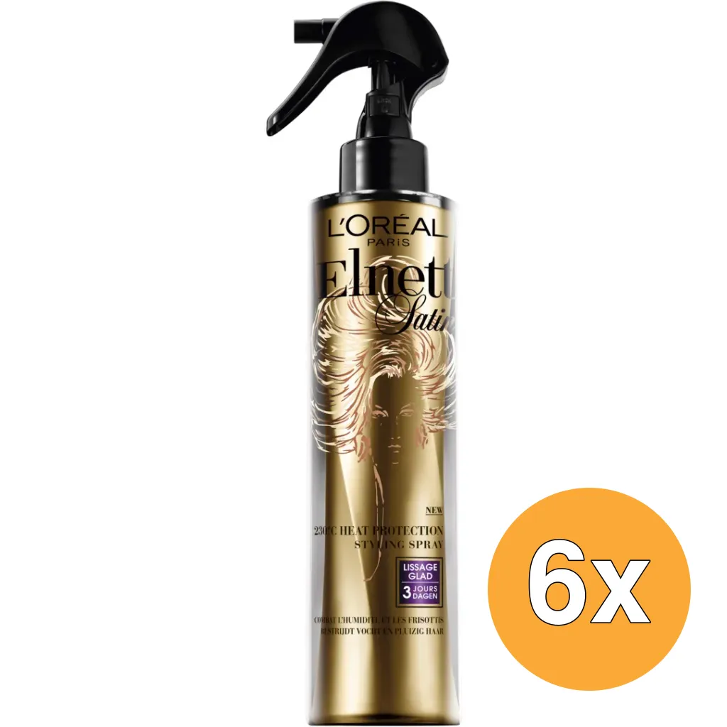 6x L'Oréal Paris Elnett Heat Protection Glad (170 ml)