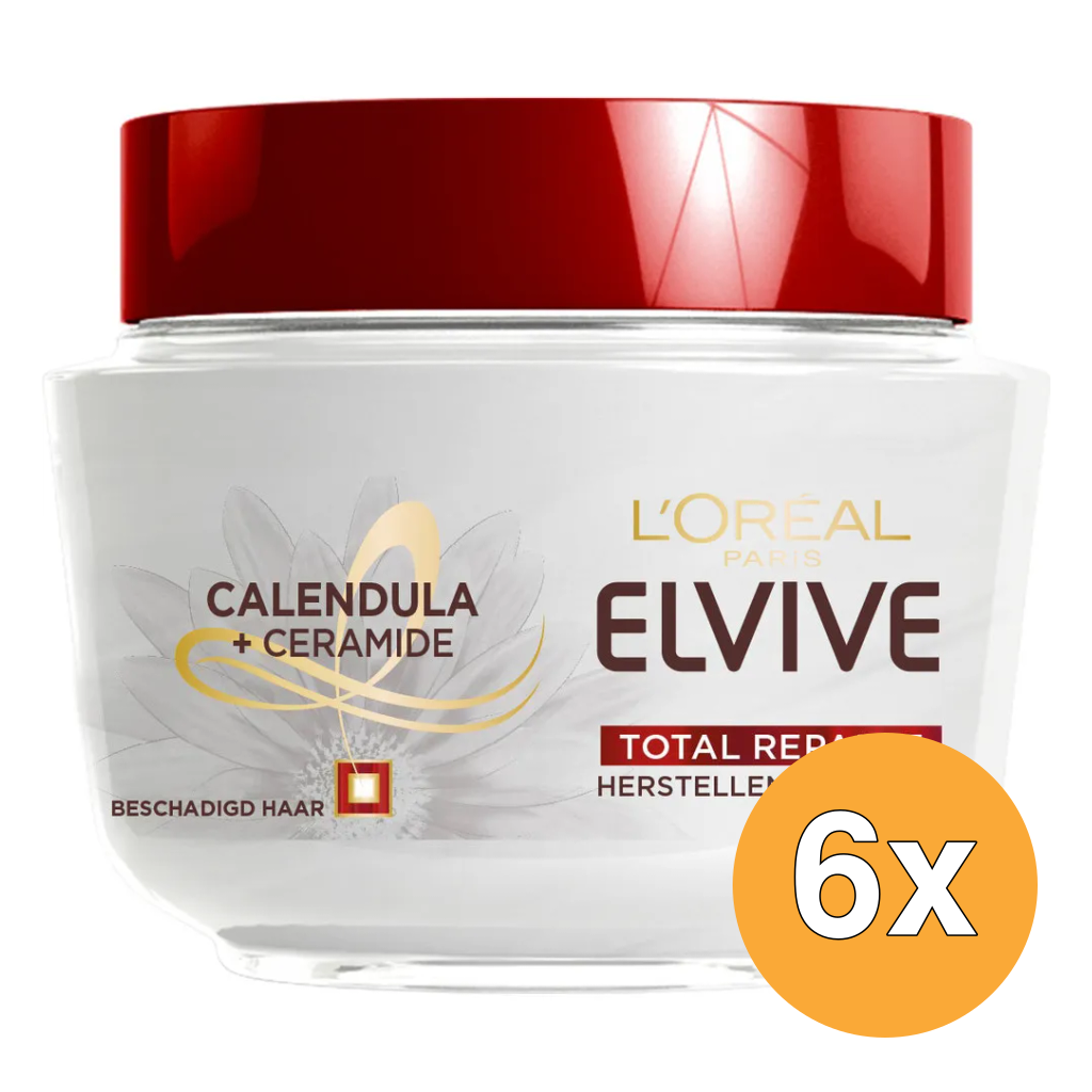 6x L'Oréal Paris Elvive Masker Total Repair 5 (300 ml)