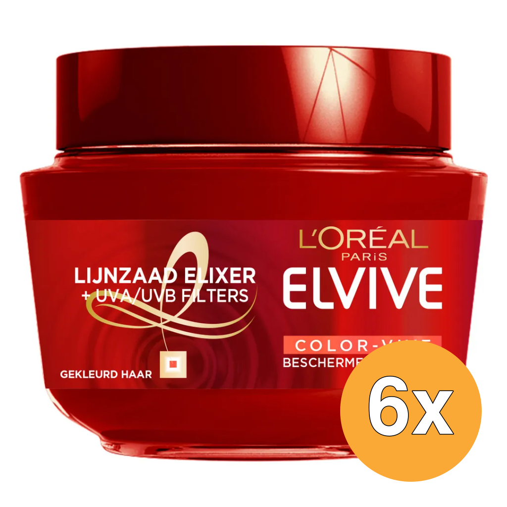 6x L'Oréal Paris Elvive Masker Color Vive (300 ml)