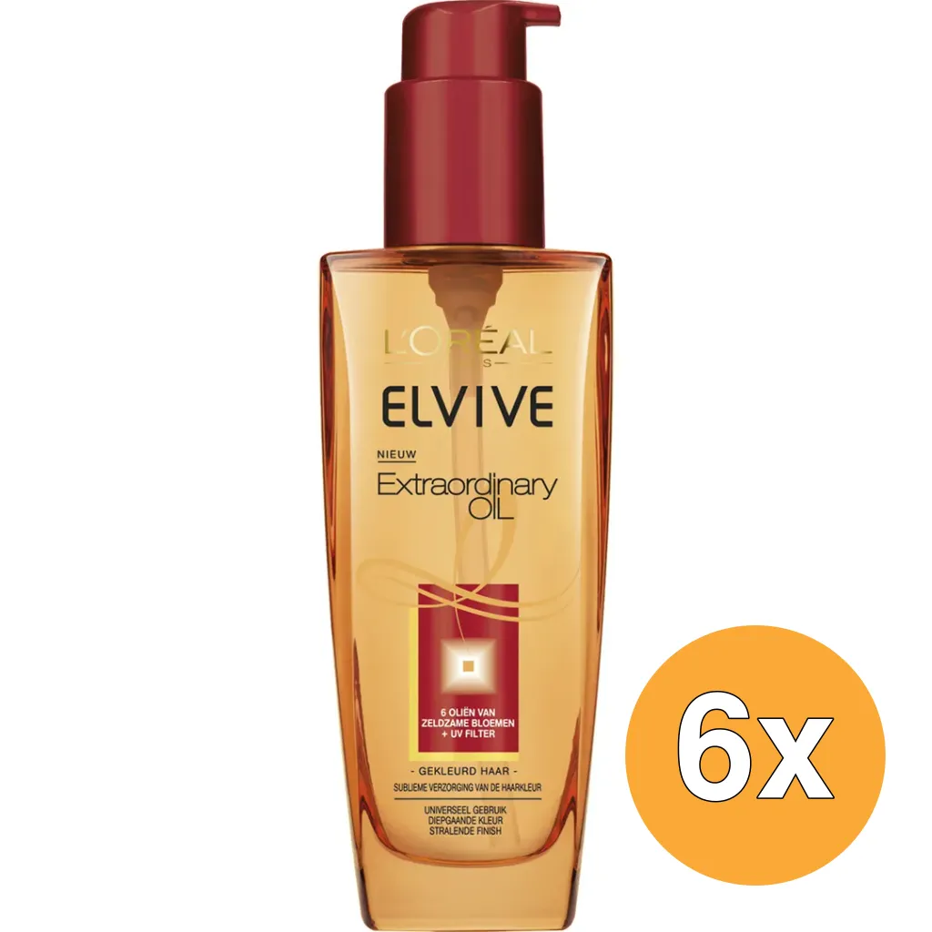 6x L'Oréal Paris Elvive Huile Extraordinary Oil Gekleurd Haar (100 ml)