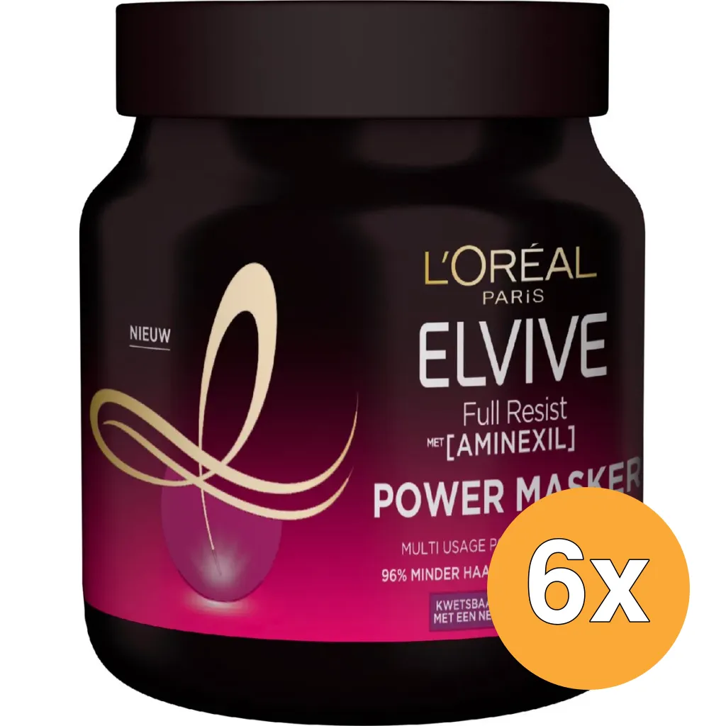 6x L'Oréal Paris Elvive Haarmasker Full Resist Power (680 ml)