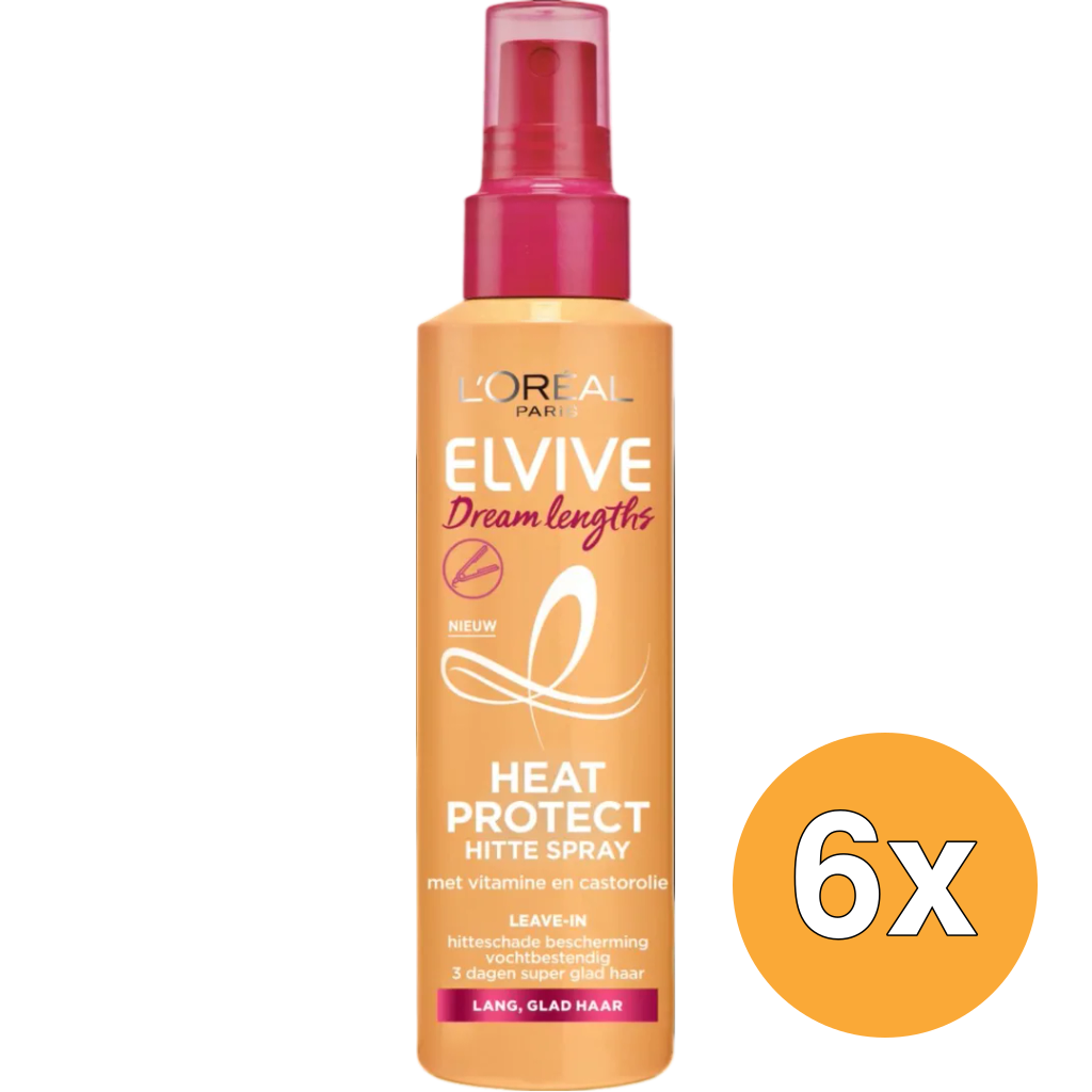 6x L'Oréal Paris Elvive Dream Lengths Heat Spray (150 ml)