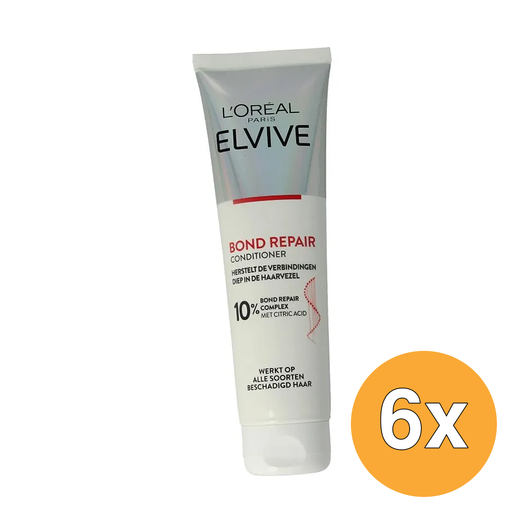 6x L'Oréal Paris Elvive Conditioner Bond Repair 10% (150 ml)