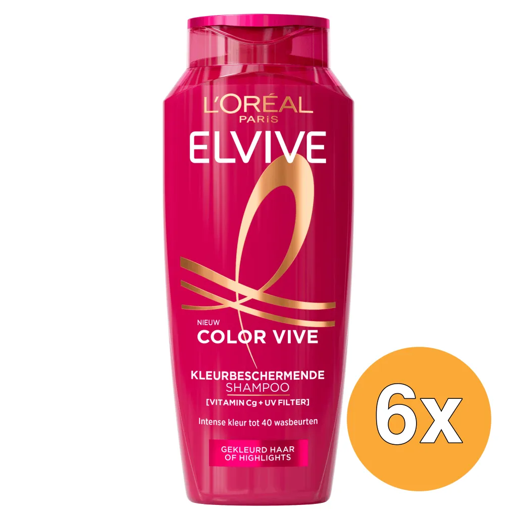 6x L'Oréal Paris Elvive Shampoo Color Vive (250 ml)