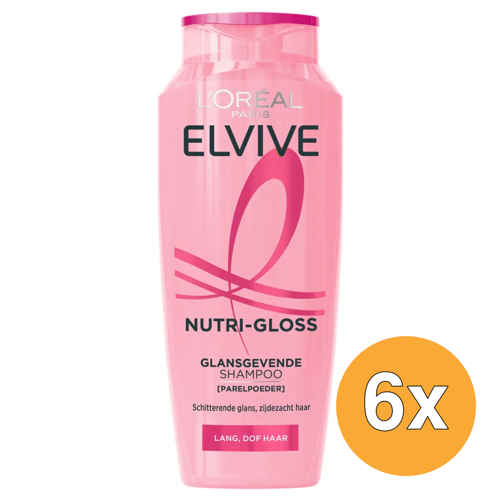 6x L'Oréal Paris Elvive Shampoo Nutri Gloss (250 ml)