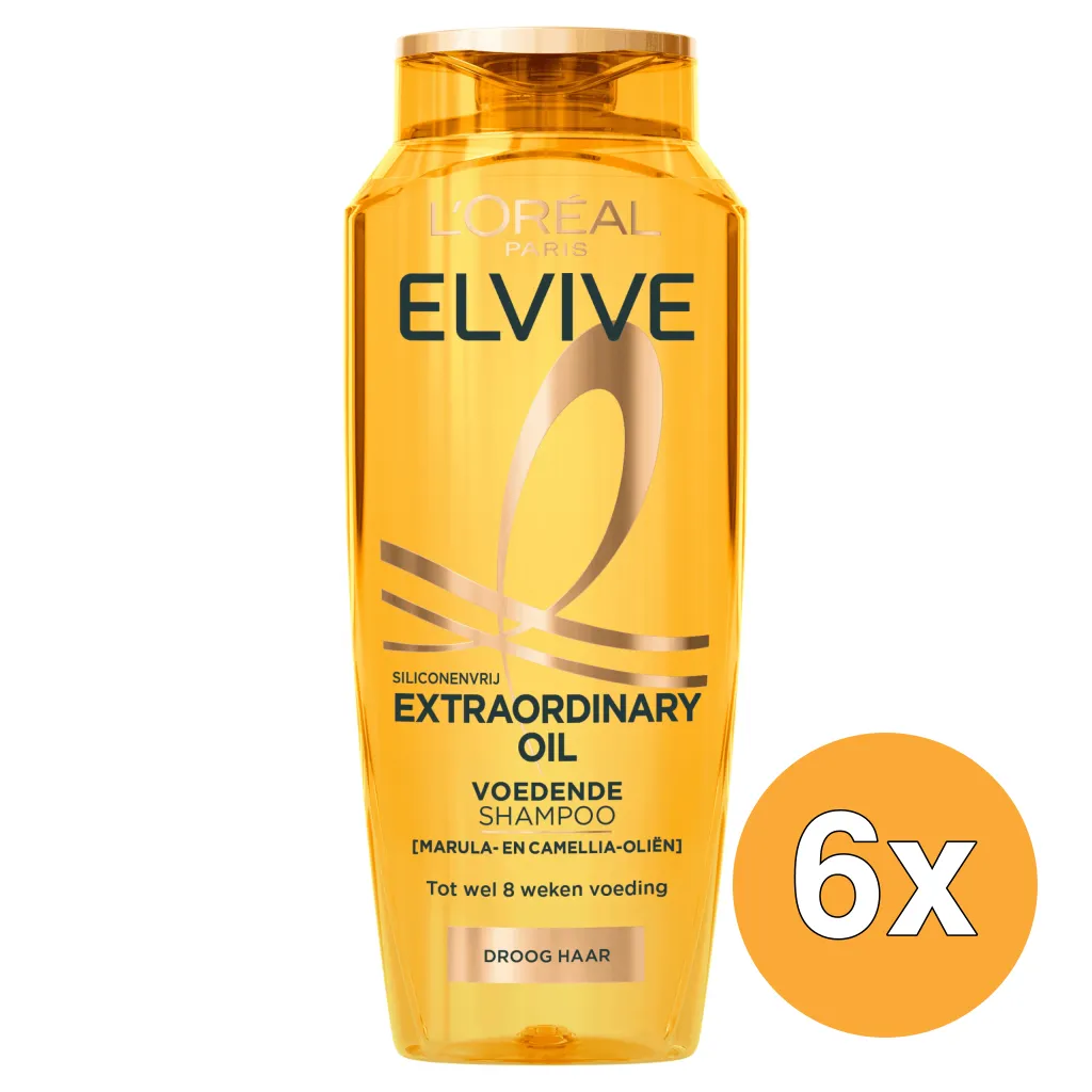 6x L'Oréal Paris Elvive Shampoo Extraordinary Oil Dry Hair (250 ml)