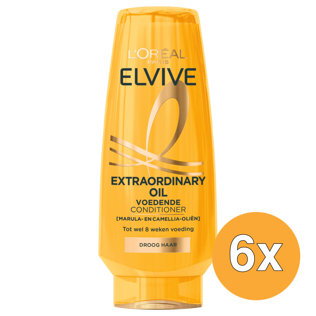 6x L'Oréal Paris Elvive Cremespoeling Extraordinary Oil Dry Hair (200 ml)