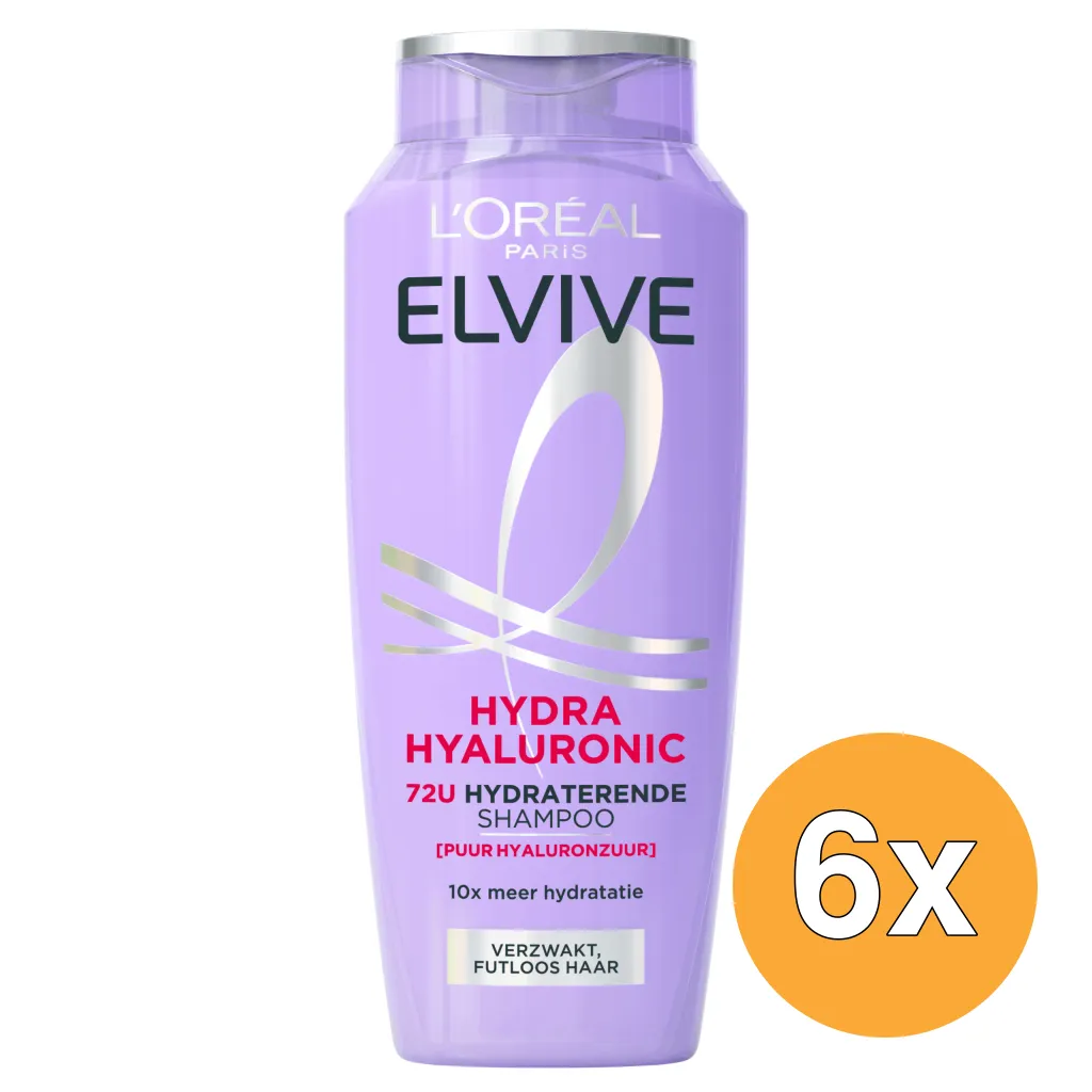 6x L'Oréal Paris Elvive Shampoo Hydra Hyaluronic (250 ml)