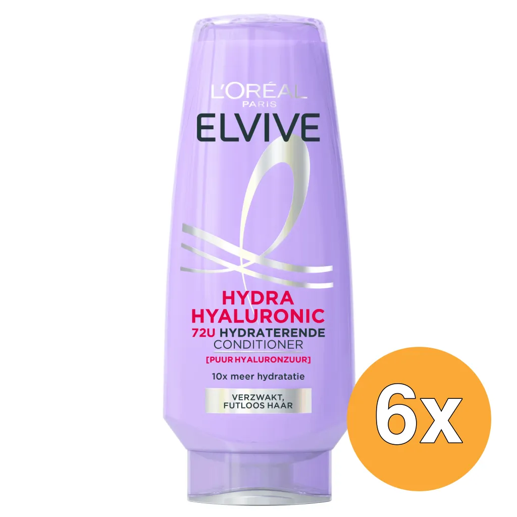 6x L'Oréal Paris Elvive Conditioner Hydra Hyaluronic Hydraterend (200 ml)