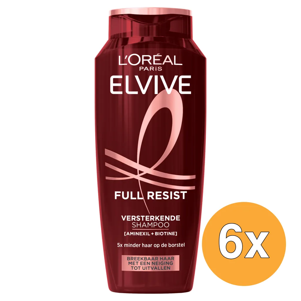 6x L'Oréal Paris Elvive Shampoo Full Resist Power (250 ml)