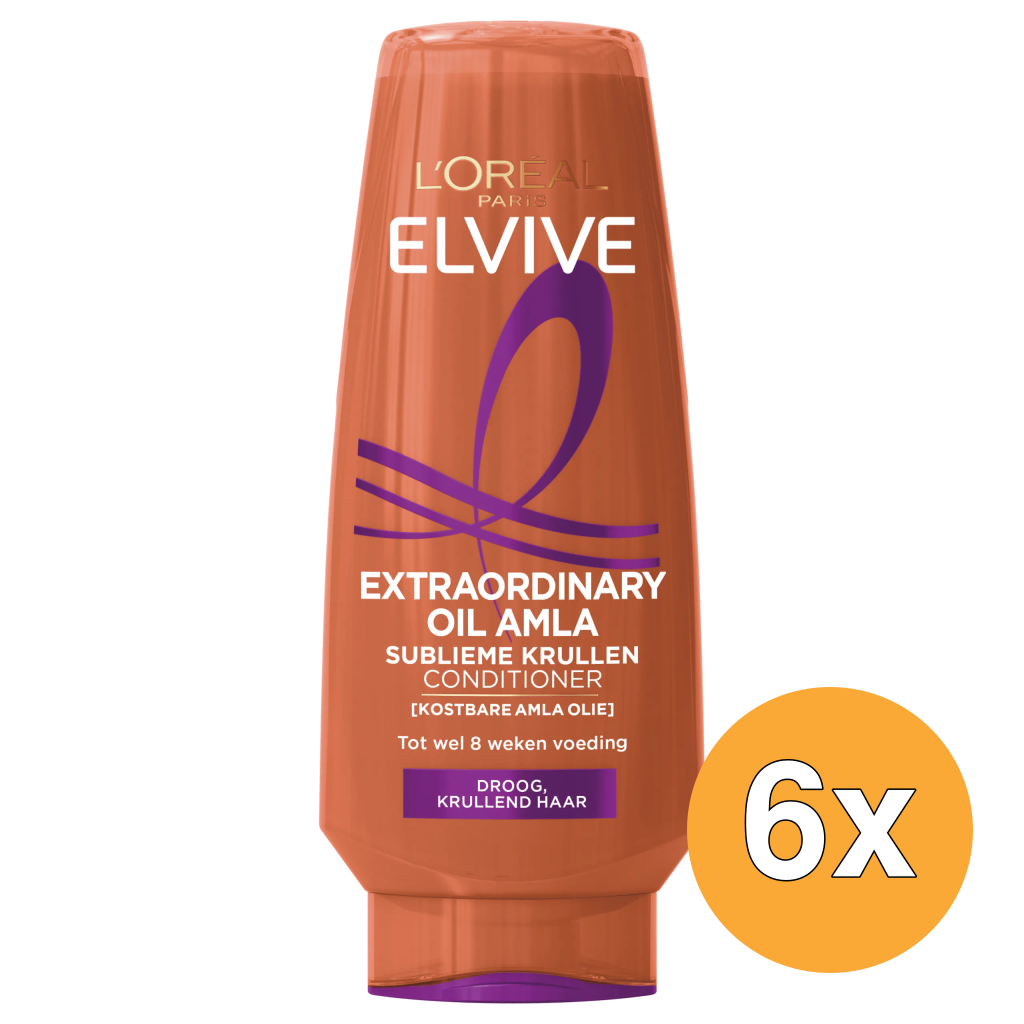 6x L'Oréal Paris Elvive Cremespoeling Extraordinary Oil Krulverzorgende (200 ml)