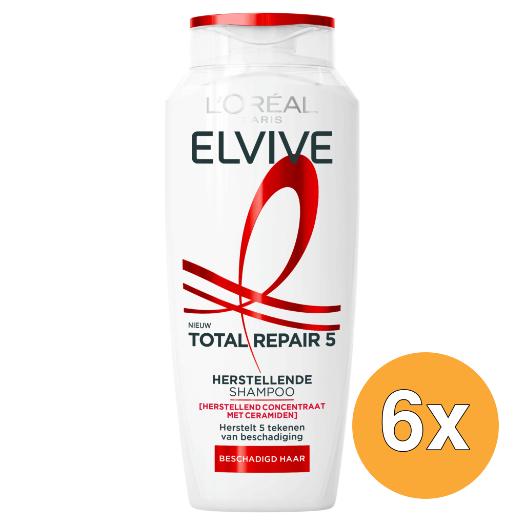 6x L'Oréal Paris Elvive Shampoo Total Repair 5 (250 ml)