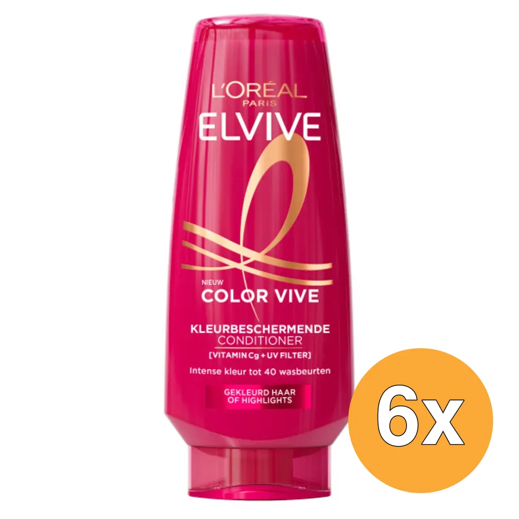 6x L'Oréal Paris Elvive Conditioner Color Vive (200 ml)
