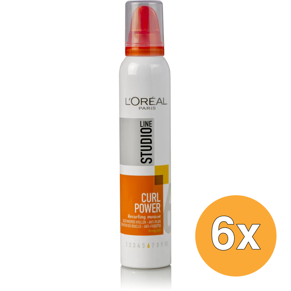 6x L'Oréal Paris Studio Line Mousse Curl Power Recurling (200 ml)