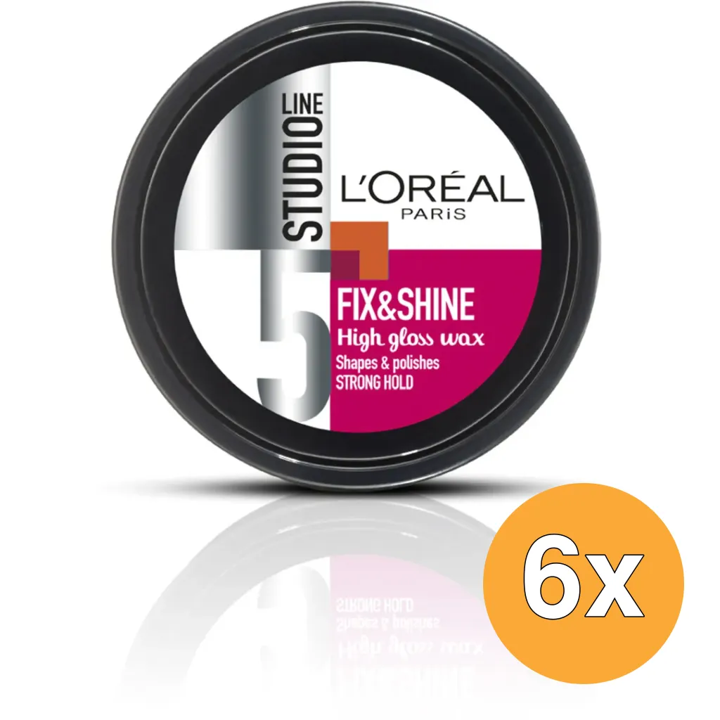 6x L'Oréal Paris Studio Line Wax Fix&Shine (75 ml)