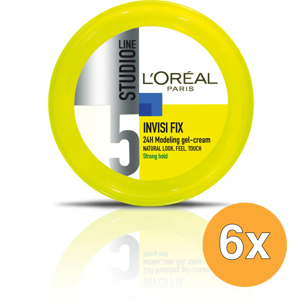 6x L'Oréal Paris Studio Line Gelcream Clean Modeling 24H (150 ml)