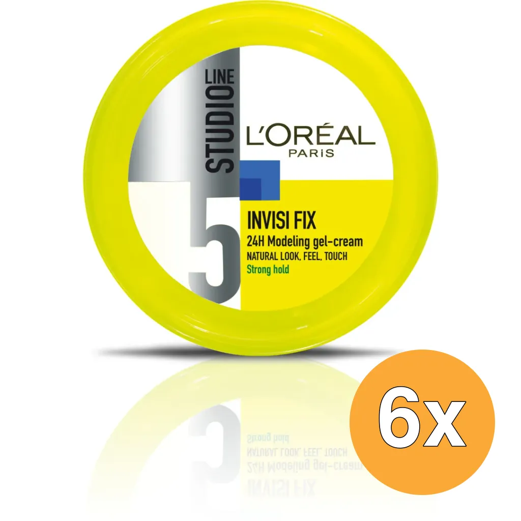 6x L'Oréal Paris Studio Line Gelcream Clean Modeling 24H (150 ml)