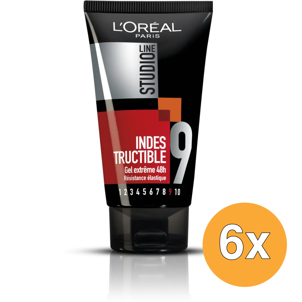 6x L'Oréal Paris Studio Line Gel Indestructible (150 ml)
