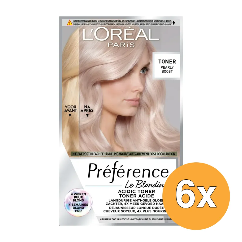 6x L'Oréal Paris Preference Le Blonding 02 Pearly Boost (1 stuk)