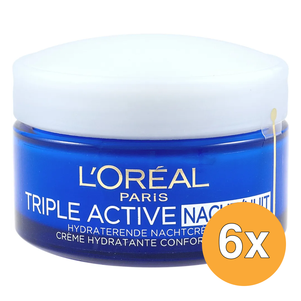 6x L'Oréal Paris Triple Active Night (50 ml)